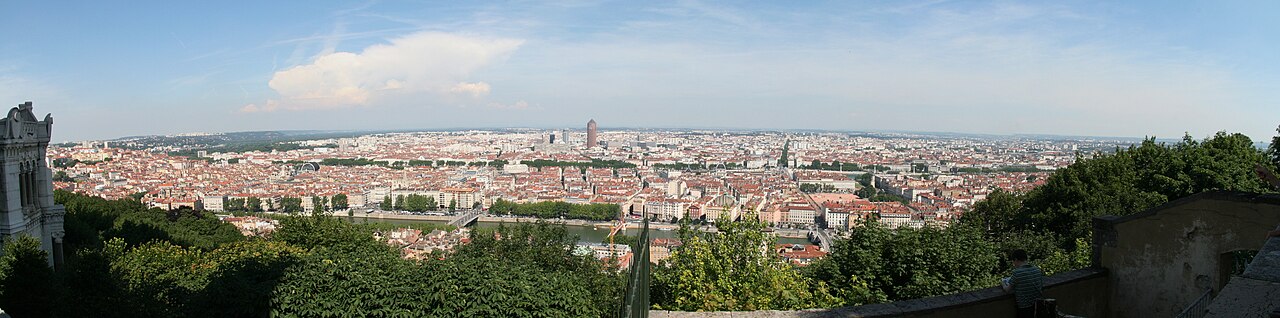 Panorama de Lyon depuis la colline de Fourvière